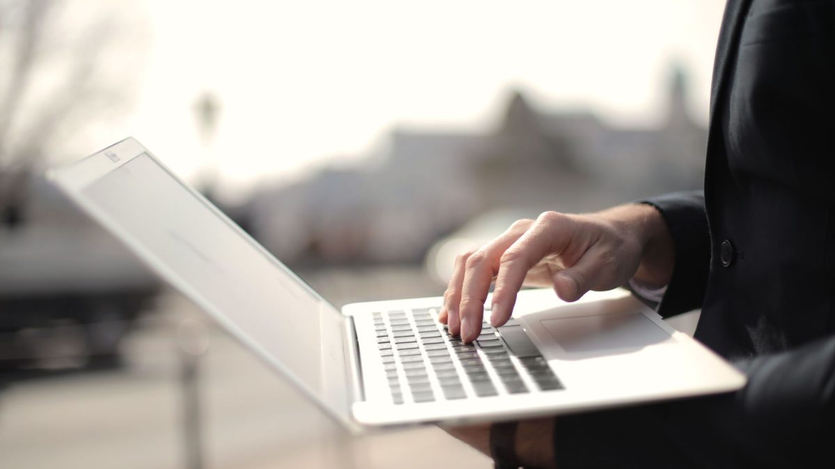 Person Using Laptop